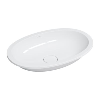 Omnires Shell M+ umywalka 54x34 cm owalna podblatowa biała SHELL540UPBP