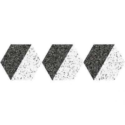 Oset Onil płytka ścienno-podłogowa 24x20 cm biała-czarna-szara-mix kolorów