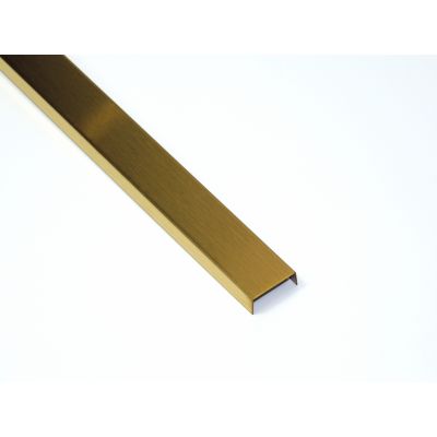 Profil Decor listwa do glazury 2x270 cm rektyfikowana stal nierdzewna szczotkowana złoty mat