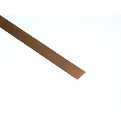 Profil Decor listwa do glazury płaskownik 2x270 cm stal nierdzewna szczotkowana brązowy mat