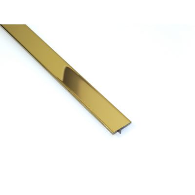 Profil Decor listwa do glazury 2x270 cm T-kształtna stal nierdzewna złoty poler