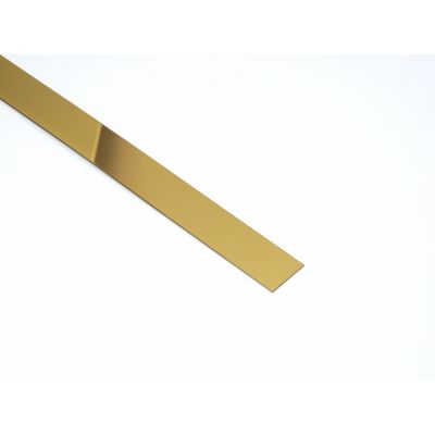 Profil Decor listwa do glazury płaskownik 1x270 cm stal nierdzewna złoty poler
