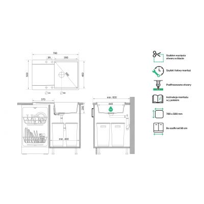 Primagran San Francisco zlewozmywak granitowy XXL 780-50 Level O_OHFKC-001