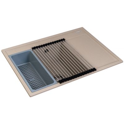 Pyramis Camea zlewozmywak granitowy 68x50 cm beż piaskowy 070223411