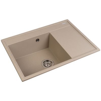 Pyramis Camea zlewozmywak granitowy 68x50 cm beż piaskowy 070223411