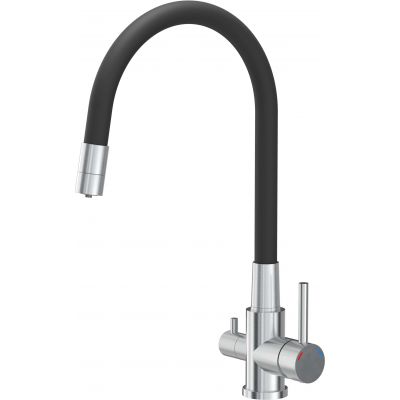 Quadron Agnes bateria kuchenna do filtra wody stojąca stal 52141BS