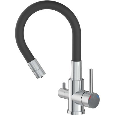 Quadron Agnes bateria kuchenna do filtra wody stojąca stal 52141BS