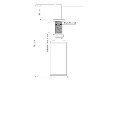 Quadron Judy dozownik do płynu 500 ml blatowy chrom MFT004-CR