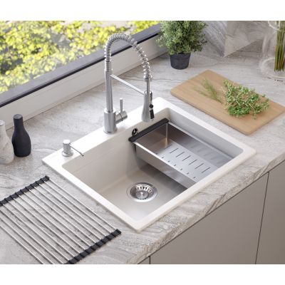 Quadron Kurt 110 zlewozmywak 59.5x50 cm GraniteQ czarny HCQK5052CZK