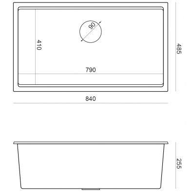 Quadron Clark 840 zlewozmywak 84x48,5 cm GraniteQ concrete BM3319101U-GR-BS