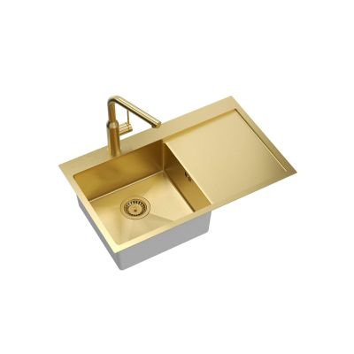 Quadron Russel zlewozmywak stalowy 78x48 cm złoty HB7912PVDBSG1