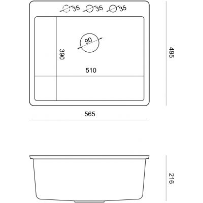 Quadron Morgan 110 FM zlewozmywak 56,5x49,5 cm GraniteQ silver stone/elementy złote HB8304U5-FM_G1_P2O
