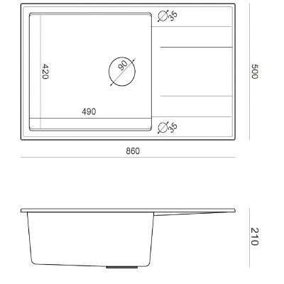 Quadron Evan 146XL zlewozmywak GraniteQ 86x50 cm beż/elementy złote HCQE58650U2_PVDG1_P2O