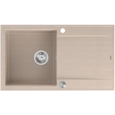 Quadron Evan 111 zlewozmywak GraniteQ 86x50 cm beż/elementy stalowe HCQE8650U2_BS_P2O