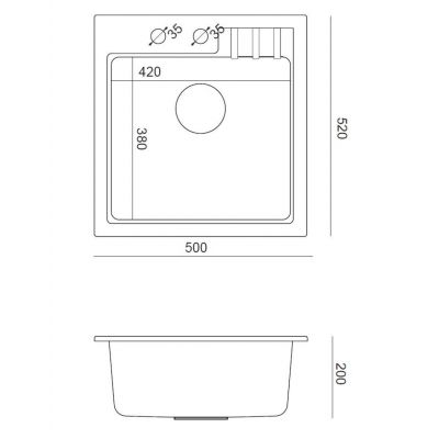 Quadron Peter zlewozmywak z baterią czarny/miedziany HCQP5052CZK_3323503PVDC1