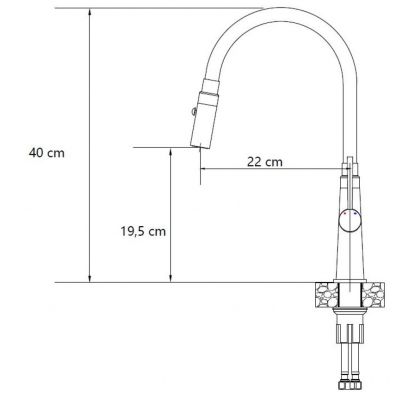 Quadron Peter zlewozmywak z baterią czarny/stal HCQP5052CZK_3922505BSBL