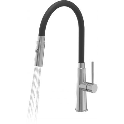 Quadron Peter zlewozmywak z baterią czarny/stal HCQP5052CZK_3922505BSBL