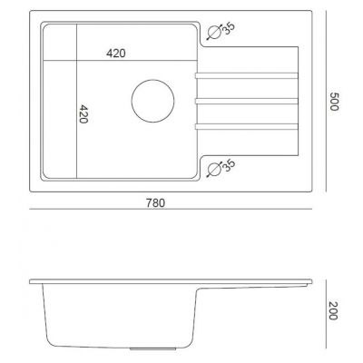Quadron Peter zlewozmywak z baterią czarny/miedziany HCQP7850CZK_3323503PVDC1