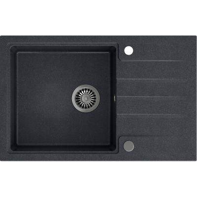 Quadron Peter zlewozmywak z baterią czarny/stal HCQP7850CZK_3922505BSBL