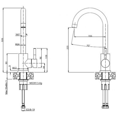 Quadron Eddie 111 SteelQ zlewozmywak stalowy 66x42 cm wpuszczany satyna z baterią HD111SAT6642_3623500_BS