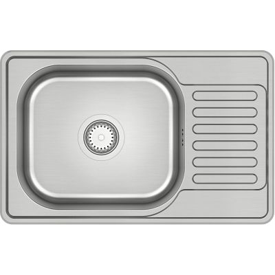 Quadron Eddie 111 SteelQ zlewozmywak stalowy 66x42 cm wpuszczany satyna z baterią HD111SAT6642_3623500_BS