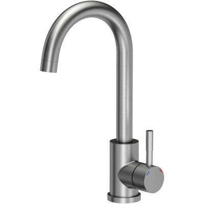 Quadron Eddie 111 SteelQ zlewozmywak stalowy 66x42 cm wpuszczany satyna z baterią HD111SAT6642_3623500_BS