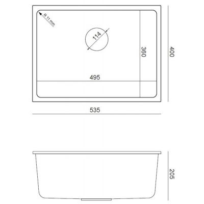 Quadron Alec 50 zlewozmywak 53,5x40 cm GraniteQ black dotted HQA5340CZK