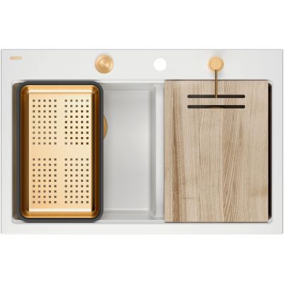 Quadron Marc 120 zlewozmywak GraniteQ 76x50 cm biały HQC7650U1_PVDC1