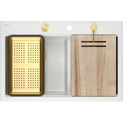 Quadron Marc 120 zlewozmywak GraniteQ 76x50 cm biały HQC7650U1_PVDG1