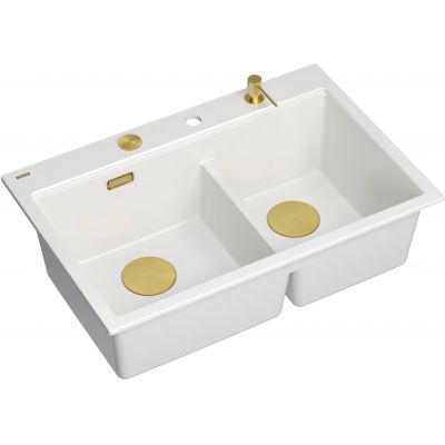 Quadron Marc 120 zlewozmywak GraniteQ 76x50 cm biały HQC7650U1_PVDG1