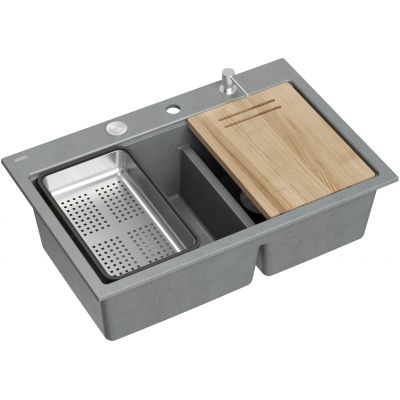 Quadron Marc 120 zlewozmywak GraniteQ 76x50 cm szary HQC7650U5_BS