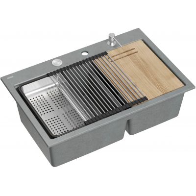 Quadron Marc 120 zlewozmywak GraniteQ 76x50 cm szary HQC7650U5_BS