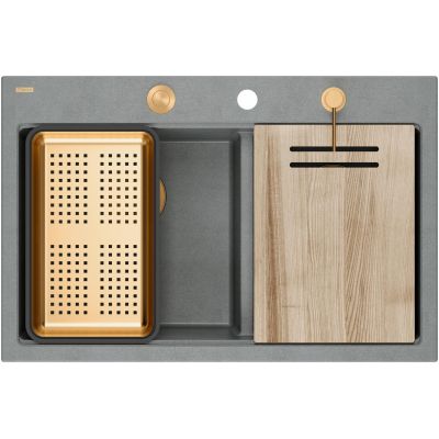 Quadron Marc 120 zlewozmywak GraniteQ 76x50 cm szary HQC7650U5_PVDC1