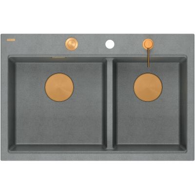 Quadron Marc 120 zlewozmywak GraniteQ 76x50 cm szary HQC7650U5_PVDC1