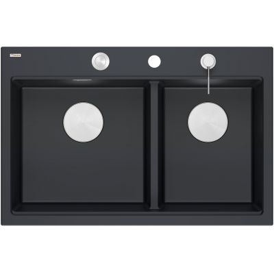 Quadron Marc 120 zlewozmywak GraniteQ 76x50 cm czarny HQC7650U7_BS