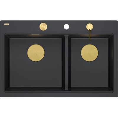 Quadron Marc 120 zlewozmywak GraniteQ 76x50 cm czarny HQC7650U7_PVDG1