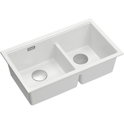 Quadron Logan 120 zlewozmywak granitowy 76x45 cm snow white HQL7645U1_BS_U