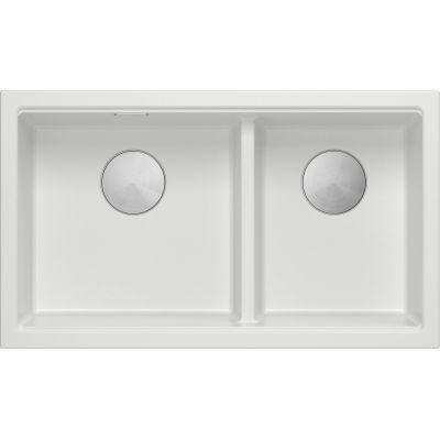 Quadron Logan 120 zlewozmywak granitowy 76x45 cm snow white HQL7645U1_BS_U