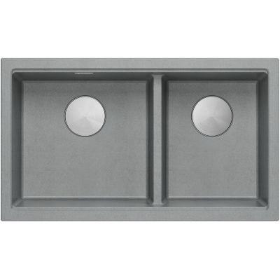 Quadron Logan 120 zlewozmywak GraniteQ 76x45 cm silver stone/elementy stalowe HQL7645U5_BS_U