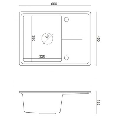 Quadron Tony 116 zlewozmywak graniteq 60x45 cm beż HTO6045BEK