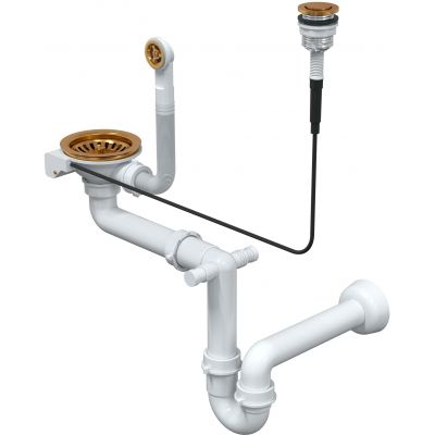 Quadron Save Space Push 2 Open odpływ zlewozmywakowy miedziany OP1SSG6