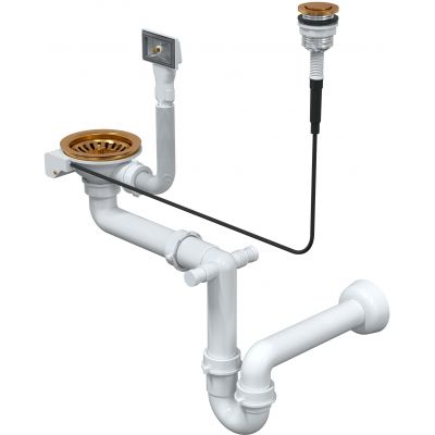 Quadron Save Space syfon Push To Open 3 1/2" 1-komorowy miedziany OP1SSS6