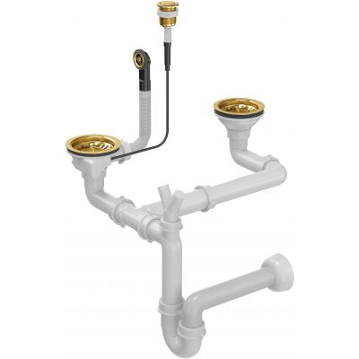 Quadron Save Space syfon zlewozmywakowy złoty OP2SSDG5