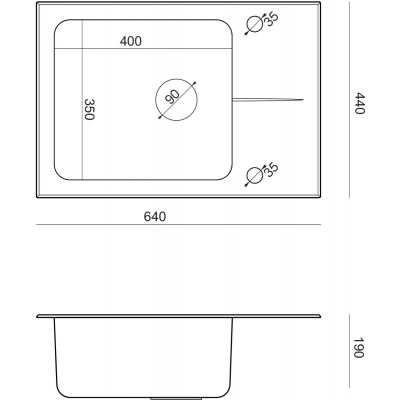 Quadron Hugh 116 zlewozmywak szklano-stalowy 64x44 cm stal/czarny z baterią Naomi czarny połysk ST3564SC1BS-BW7059CZP