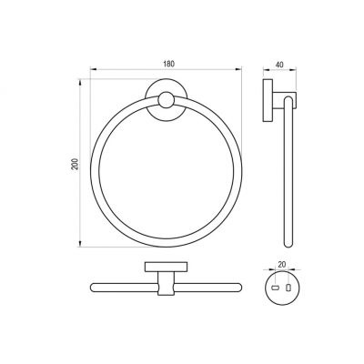 Ravak Kona uchwyt na ręczniki stal nierdzewna X07P1278