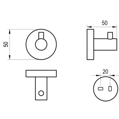 Ravak Kona wieszak na ręcznik biały X07P1312