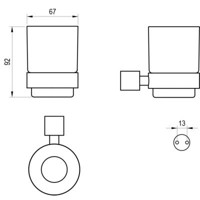 Ravak Fold kubek na szczoteczki stal nierdzewna X07P1343