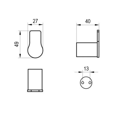 Ravak Fold wieszak na ręcznik czarny mat X07P1351