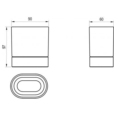 Ravak Chrome II kubek na szczoteczki chrom X07P1366