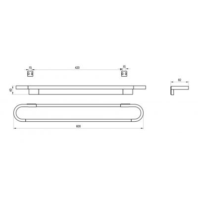 Ravak Chrome II drążek na ręcznik chrom X07P1368
